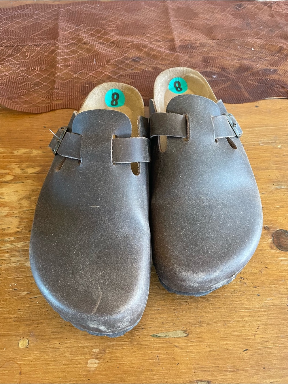 Men's Brown Slip-On Buckle Clog